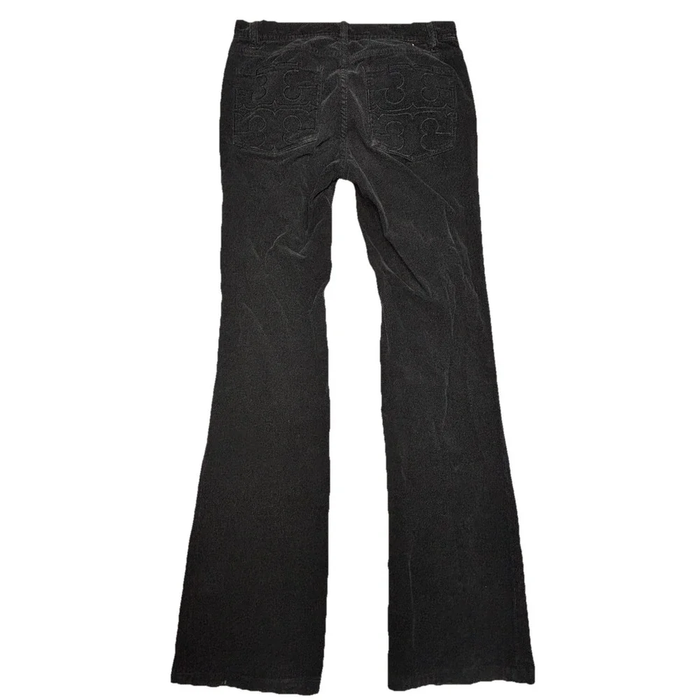 Tory‎ Burch Classic Tory Jean Black Corduroy Bootcut Womens 27 Stretch